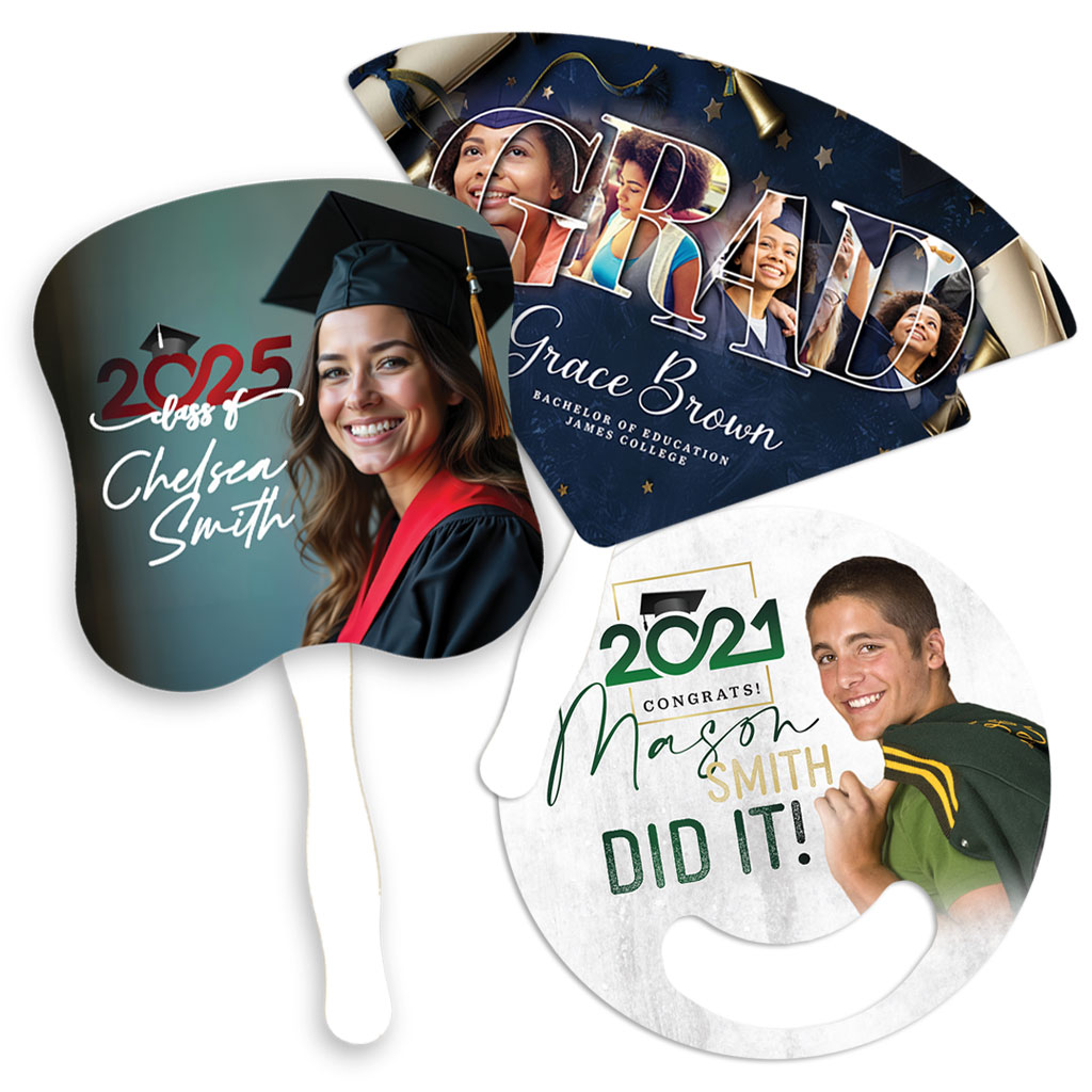 custom graduation fans